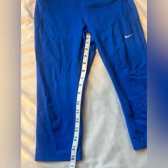 Nike Dri-Fit Women’s Blue Cropped Running Leggings w Pockets Size Small - Picture 9 of 16